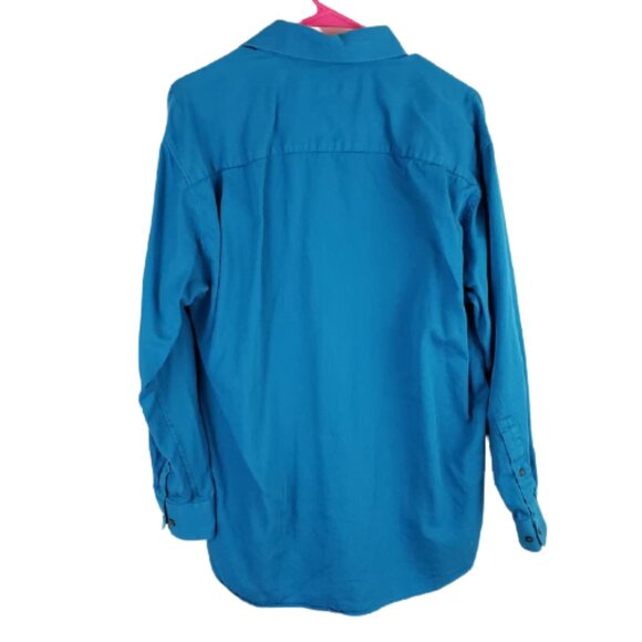 Perry Ellis Mens Button Down Shirt Long Sleeves Front Pocket 2 Cuff Sizes Large - Picture 2 of 8